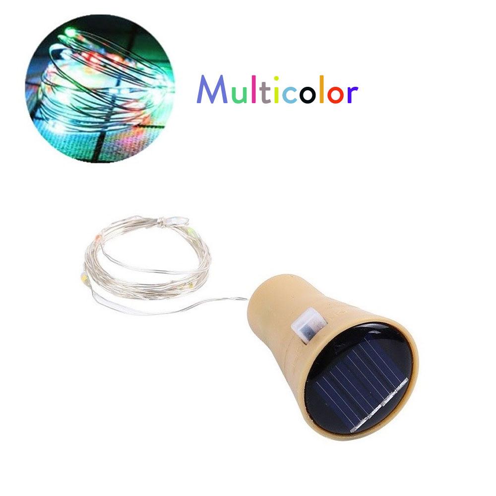 Solar Wine Bottle Led String Fairy Light Lamp Garland Wedding Holiday Christmas Cork 1m 1.5m 2m Wire Lights Party Decoration