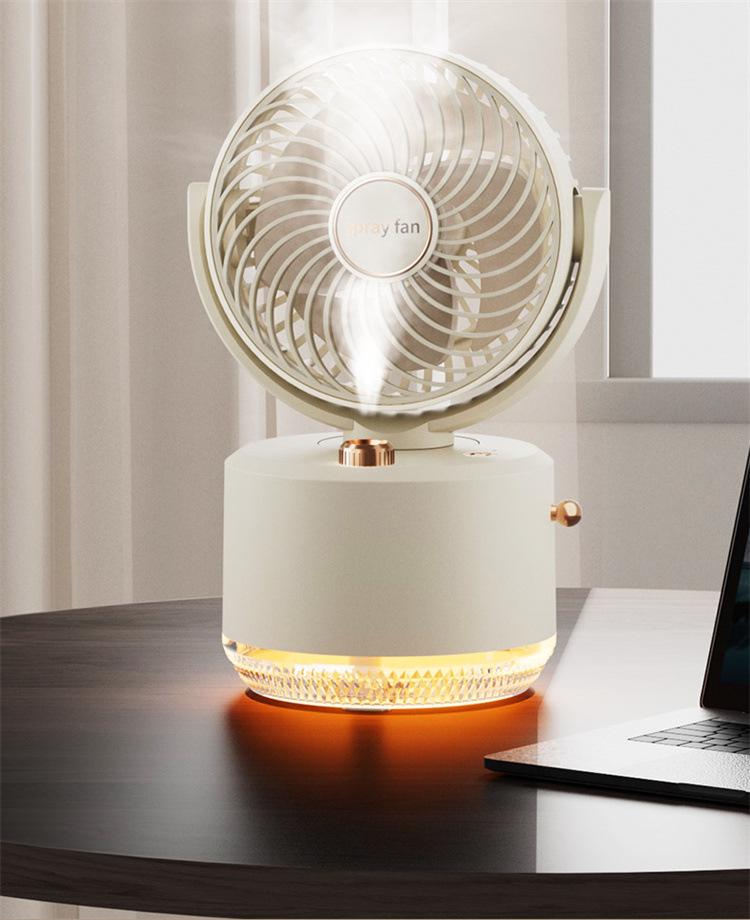 Portable Desktop Spray Fan with Humidification - Ideal for Office, Dorm, or Gift