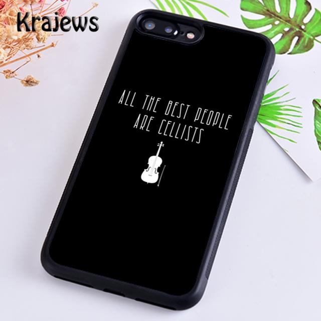 

Krajews Cello Heartbeat Soft Phone Case Cover For iPhone 17 Air 16 15 14 plus 11 12 13 pro max coque Shell Fundas iPhone 13
