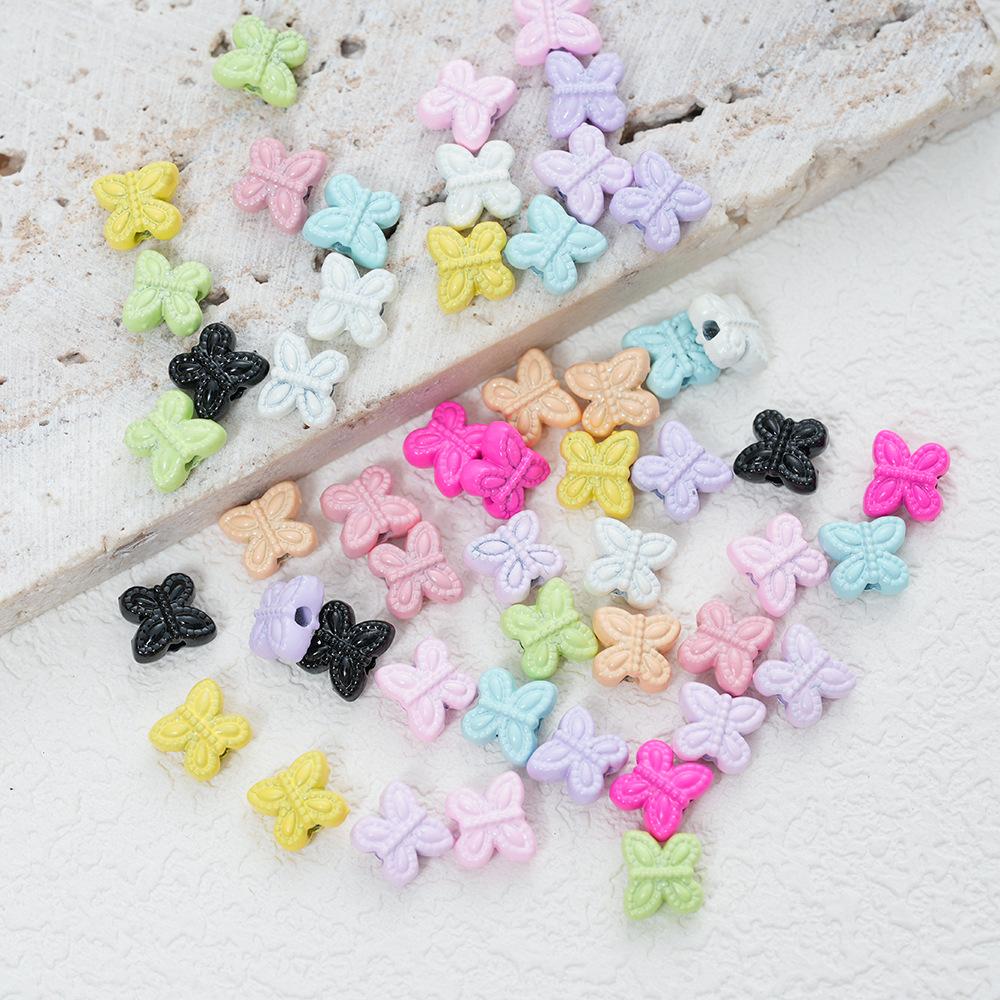 Alloy Paint Macaron Mini Butterfly Beaded Loose Bead Diy Bracelet Earrings Necklace Jewelry Accessories