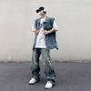 Men Loose Sleeveless Denim Vest Casual Workwear Outerwear