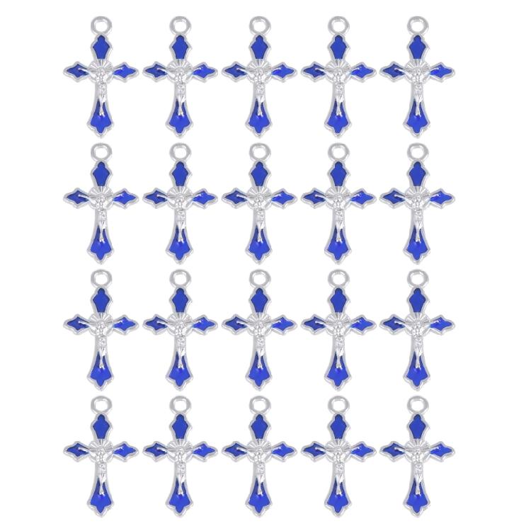 20Pieces Necklace Making Pendant For DIY Handmade Jewelry Tiny Crucifix Pendant