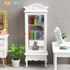 Dollhouse 1:12 Miniature Cabinet Storage Box Single Door Showcase Bookcases Potted Plant Rose Furniture Model Diy Scene Decor