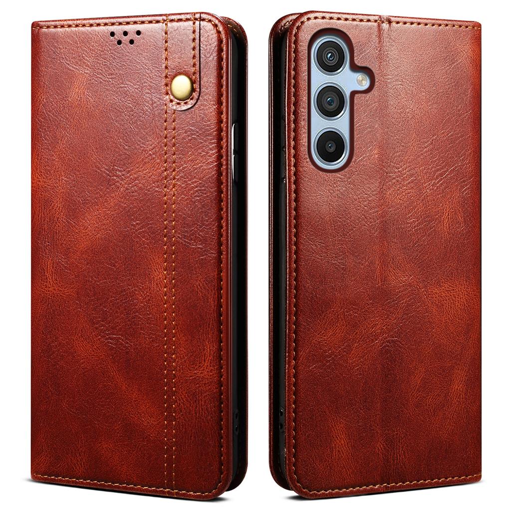 For Samsung Galaxy A16 5G/A16 4G Case Crazy Horse Texture Waxy Leather Wallet Stand Cover