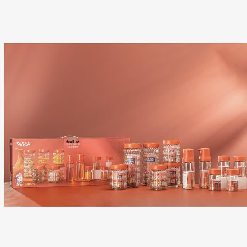 YiLiWu 12-Piece Glass Kitchen Storage Set