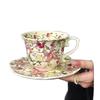 Hoogwaardige retro Franse keramische beker lelie olieverf koffiekop schotel set afternoon tea latte mok