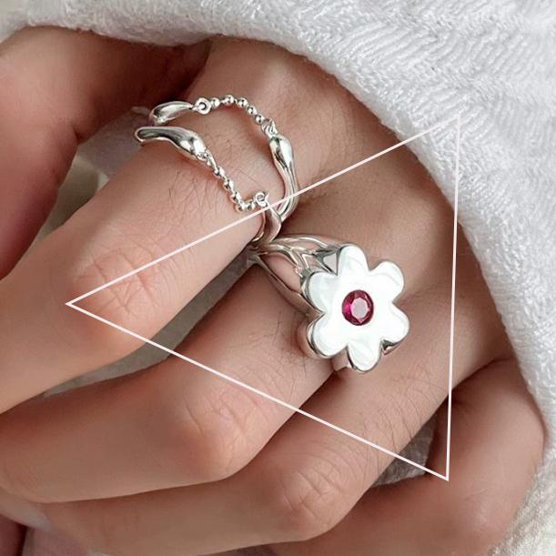 PANJBJ 925 Sterling Silve Irregular Ring for Women Girl Liquid Lava Hollowing Out Wide Hip Hop Jewelry Gift Dropshipping