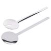 Steel silver salad spoons, 2 pieces