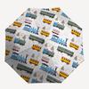 1pc Trains Trees Fashionable Automatic Opening/Closing Folding Umbrella with 8 Bones, Windproof Portable, Daily Use188