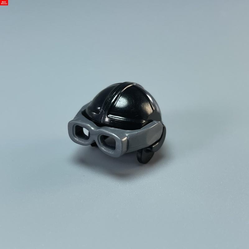 MOC Bricks 30170 30171 Pilot helmet Headgear Visor goggles 4cm Figure Wear DIY Building Blocks Toys Birthday Gifts