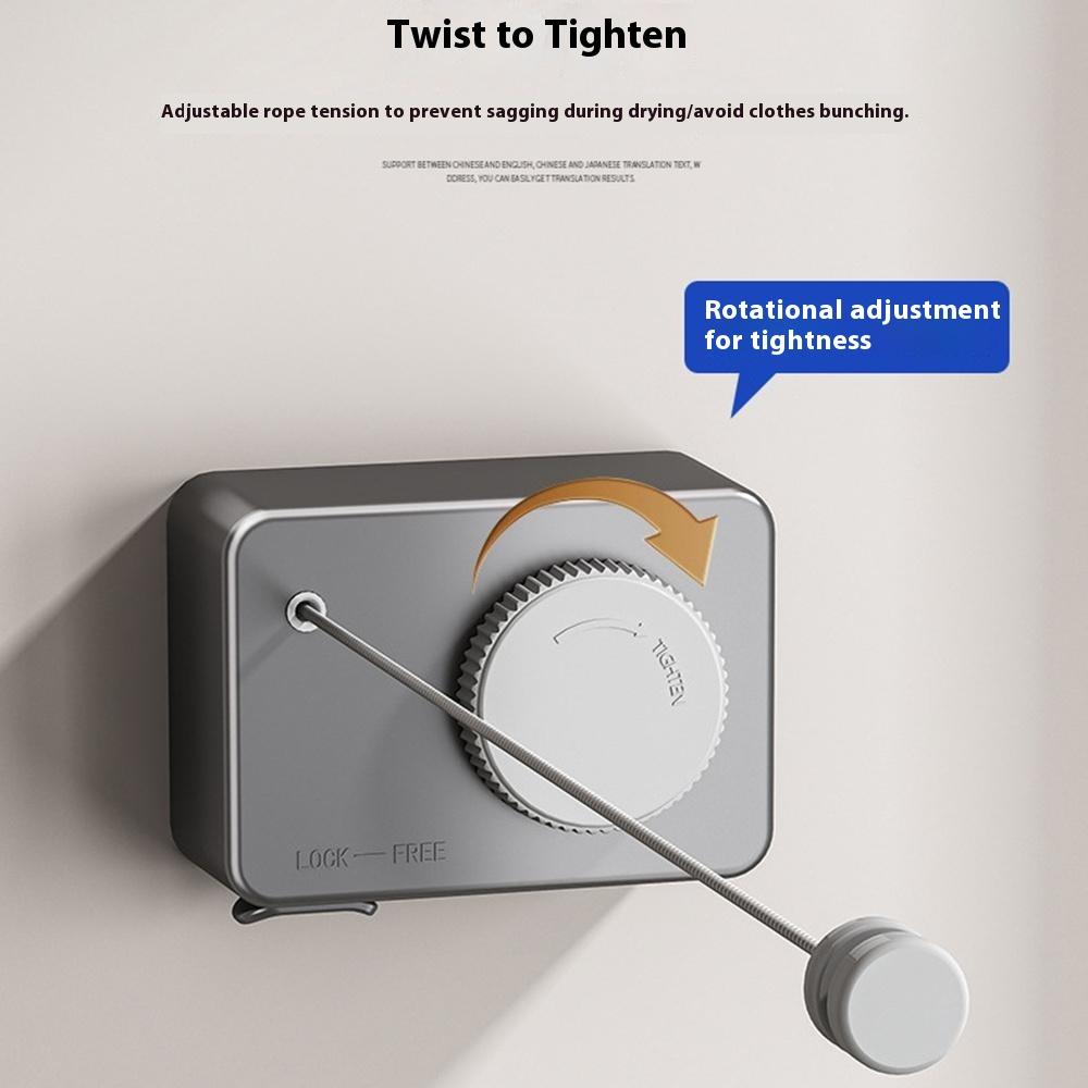 Retractable Clothesline 4.2M Adjustable Balcony Drying Rack for Indoor/Outdoor