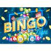 2D Banner 1 Piece Bingo Background Night Game Theme Suitable for Birthdays Festivals Parties