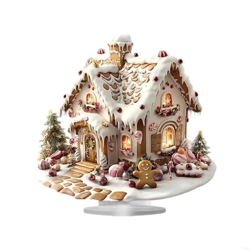 

Holiday Santa Crystal Ornament Durable Hanging Craft For Fireplaces Mantels Display X3UC
