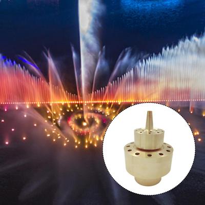 1'', 1-1/2'', 2'' Inch Brass 2-Layer Column Fountain Nozzle Sprinkler Sprink Spray Pond, For Garden
