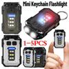 High Bright Mini Keychain Flashlight Powerful Cap Clip Light USB Rechargeable Power Display LED Work Light for Emergency Camping