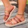 Simple, Fashionable, Lightweight, Versatile Sandals, Summer Plus Size Beach Sandals, Casual Flat Bottomed One Line Sandals, Cool Slippers