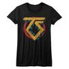 Twisted Sister Vintage TS Logo Black Junior Women's T-Shirt