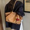 New Suede Pleated Retro Wing Bag 2025 Shoulder Bag Underarm Bag Large Capacity Retro Matte Tote Bag