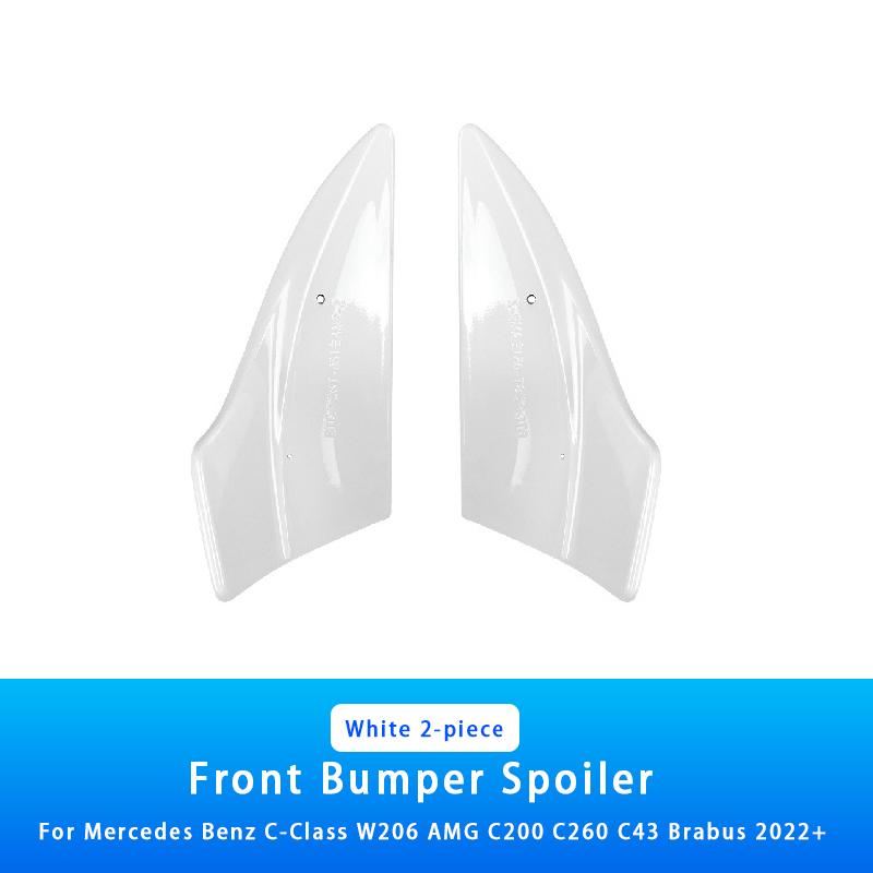 Front Bumper Spoiler Corner Protector Canard Diffuser Splitter For Mercedes Benz C-Class W206 AMG C200 C260 C43 Brabus 2022+