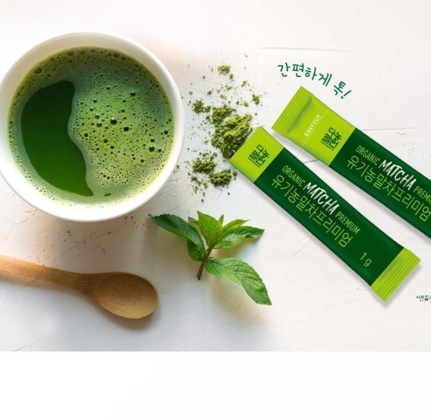 Danongwon Bio Prémiové Matcha Tyčinky – Pohodlný Korejský Zelený Čaj 10 Tyčinek