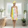 Soft Bath Skirt and Hair Wrap Set Breathable Universal Women Shower Towel Dress Absorbent Large Size Bathrobe Swimming