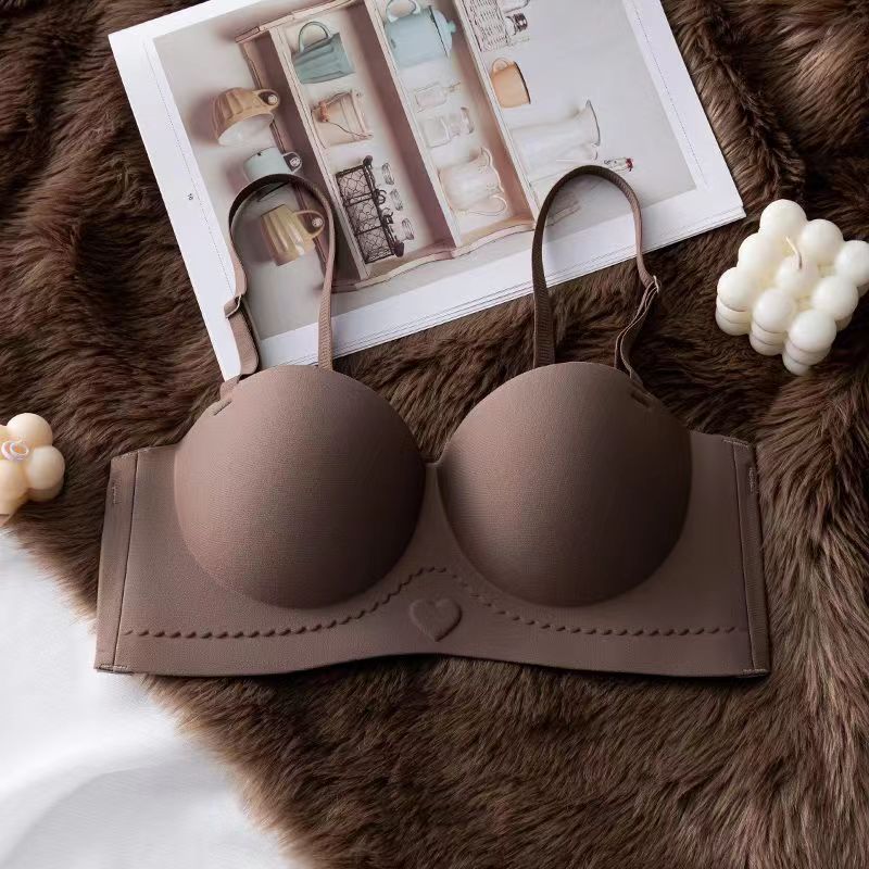 

Модное оригинальное бесшовное нижнее белье, женское большое цельное трехмерное пленочное топ без бретелек, невидимый нескользящий чехол для бюстгальтера 70B