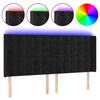 VidaXL LED Headboard Bedroom Furniture Double Bed Accessory Head of Bed Frame Interior Black 3124544
