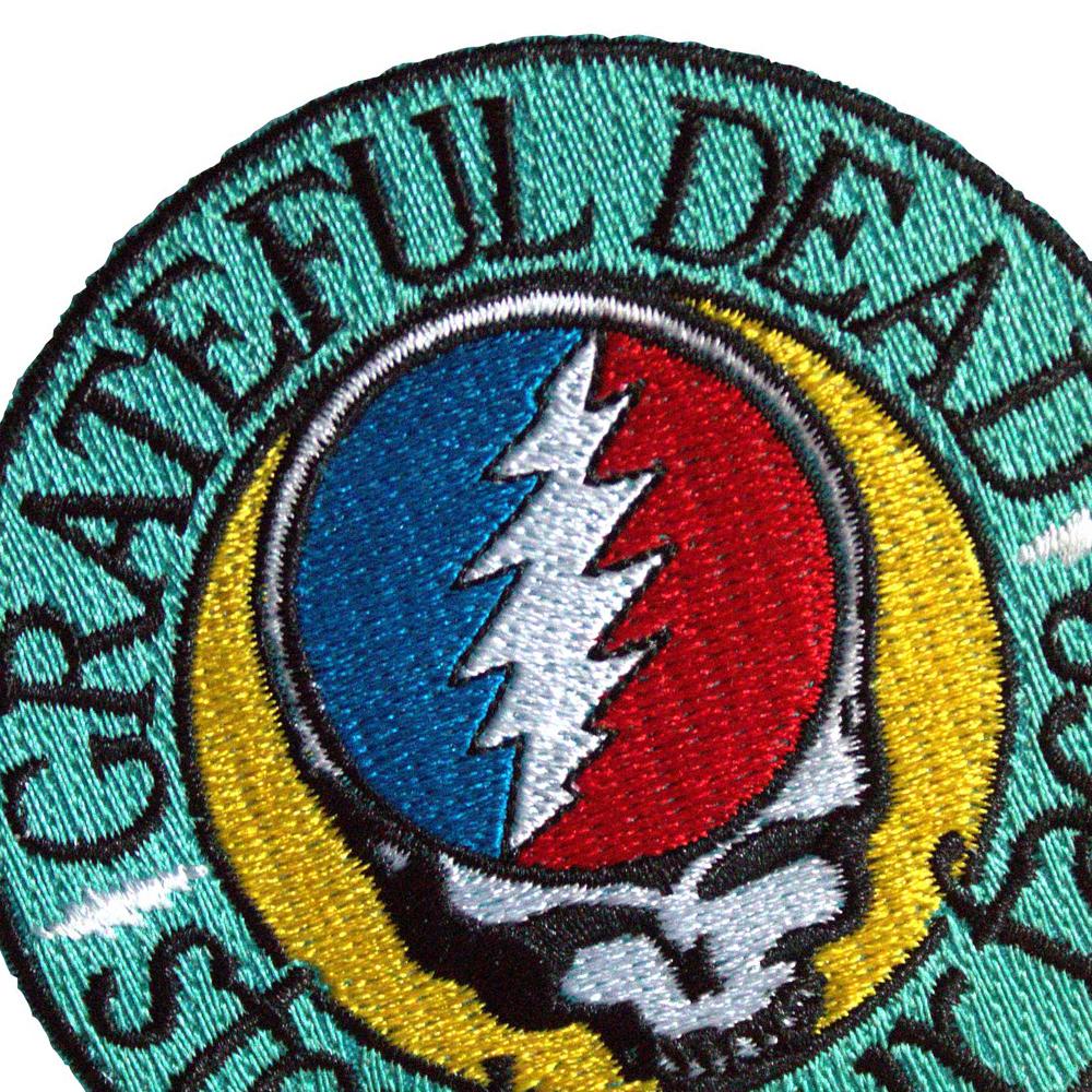 Grateful Dead Steal Your Face Woven Emblem Iron On Patch