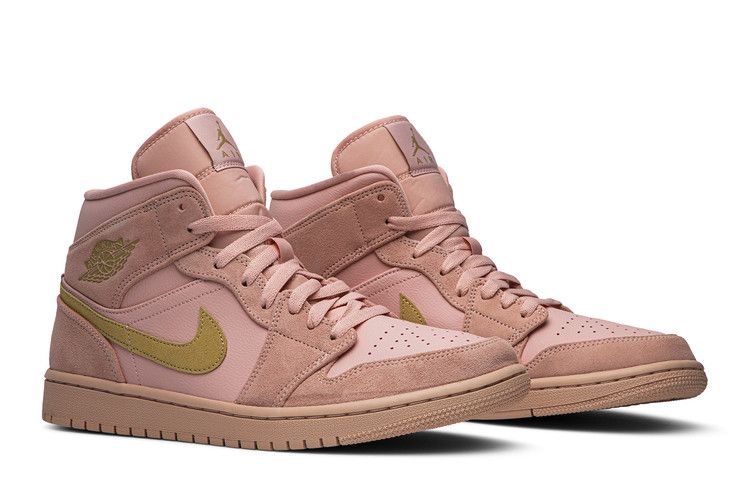 Men's Sneakers Jordan 1 Mid Coral Gold Coral Stardust/Club Gold-Coral Stardust
