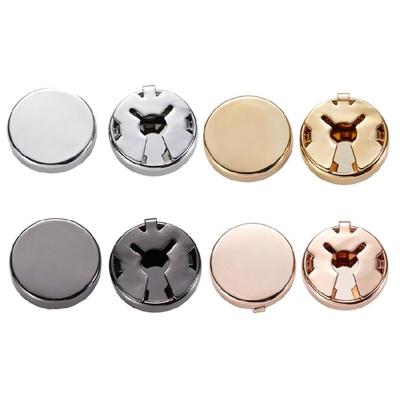 1 Pair Round Button Cover Brass Cufflinks Button Cover Cuff Links Theme Party