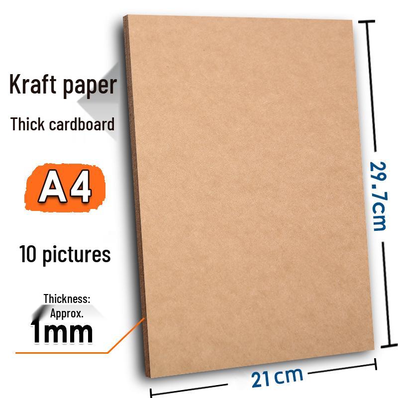 Handmade Children’s Cards: Thick White Cardstock with 4 Gray Colored Cards and Kraft Backing