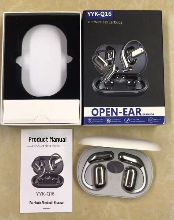 Q16 Open-Ear Bluetooth Earphones: AI-Enhanced, Wireless & In-Ear Design
