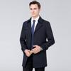 Spring and Autumn new style windbreaker men's mid-length mulberry silk suit collar business casual jacket for young and middle-aged people