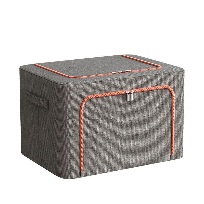 Foldable Storage Bin With Handles For Bedroom Organization And Clothes Closet Use