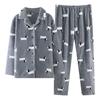 Coral Fleece Pajamas Women'S Autumn And Winter Fleece Thickened Warm Flannel Loungewear Winter Cute Cartoon Set