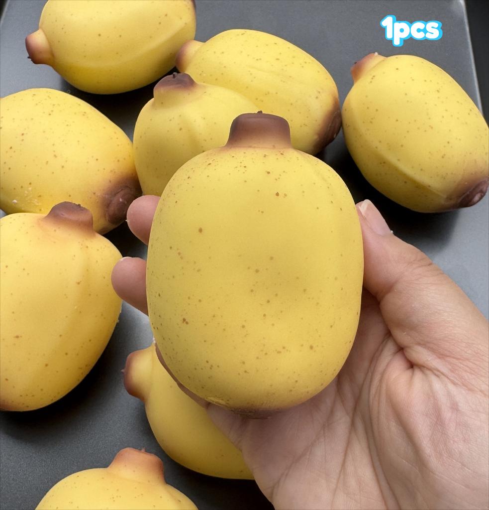 Crunchy Sesame Banana Squishy Stress Ball Fidget Toy Crispy Squishy Squeeze Ball Handmade Round Blocks Filled Asmr For Adult