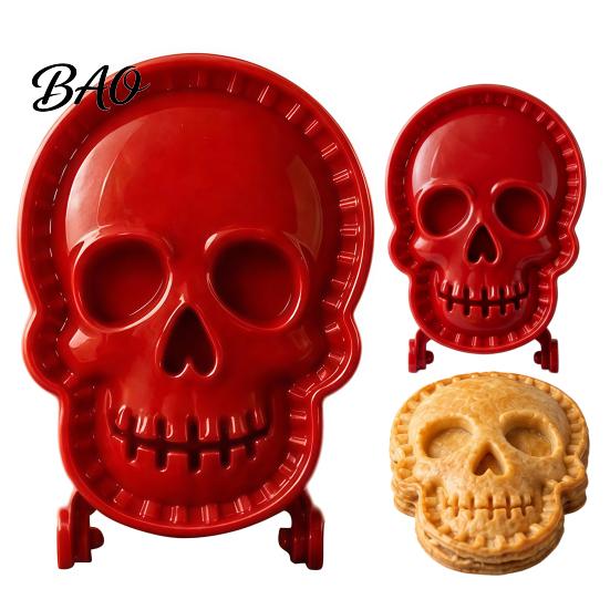 Pocket Pie Press Halloween Hand Mold, Skull Dough Cutter, Reusable Pastry Making Supplies Mini Mold for Holiday Treats Baking Creative Snack Maker