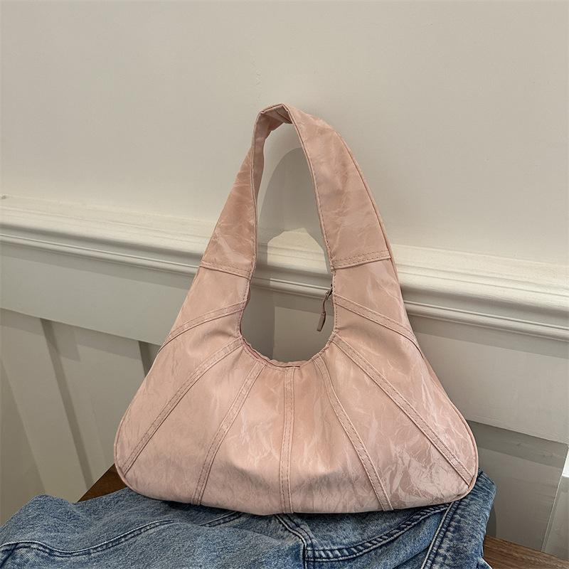 2025 Neue Mode Einfarbig Lässig Schlicht Große Kapazität Schultertasche Tragetasche Gefaltet Vielseitig Unterarmtasche
