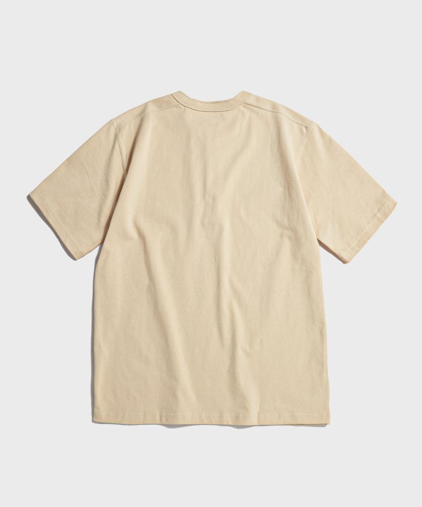 Beulonseun 10.6 Oz Cotton Short Sleeve Henley Tee Apricot