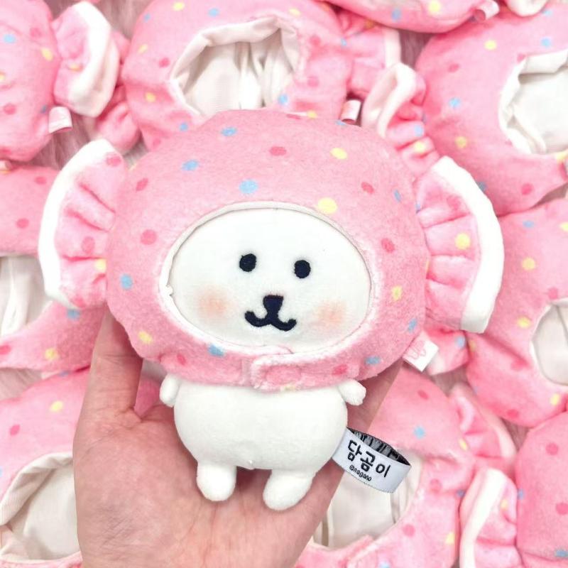 Self-Deprecating Bear Head Cover Accessories 10Cm Cotton Doll Accories Creative Funny Cute Toy