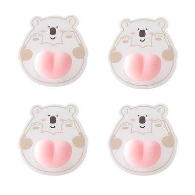 4Pcs Cute White Bear Dog Squeeze Toy DIY Bumper Sticker Soft Squishy Stress Relief Novelty Kids Adults
