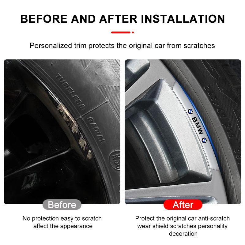 4Pcs Aluminum Car Badge Emblem Wheel Hub Rims Decor 3D Stickers For Bmw E63 E70 E88 E90 E92 E93 E39 E46 E60 F10 F30 X3 X4 X5 X6