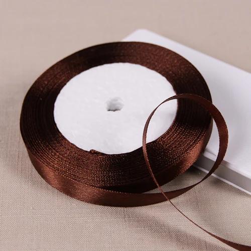 10mm Satin Ribbons DIY Wedding Birthday Party Artificial Silk Roses Crafts Supplies Sewing Acces Scrapbooking Material 25Yards