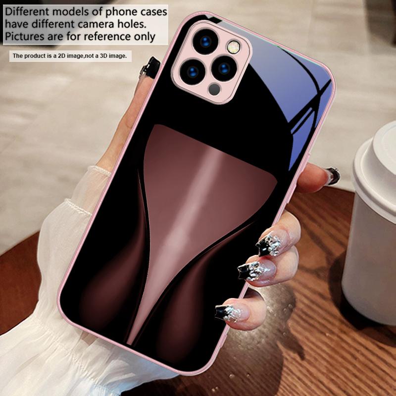 Orange Yellow Light Band For iPhone 17 Air 16 E 15 14 13 Plus 12 Mini 11 17 Pro Max XR Xs Max 16E 7 8 Tempered Glass Phone Case