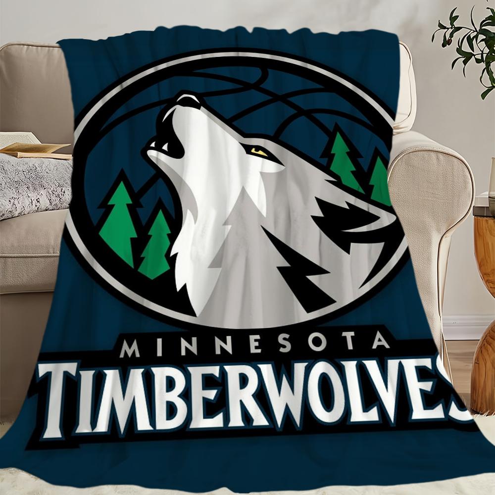 Cool Blanket Soft Comfortable Nap Plush Suitable For Iiving Room Office Bedroom M-Minnesota Sports Timberwolves-S Home Kid Gift