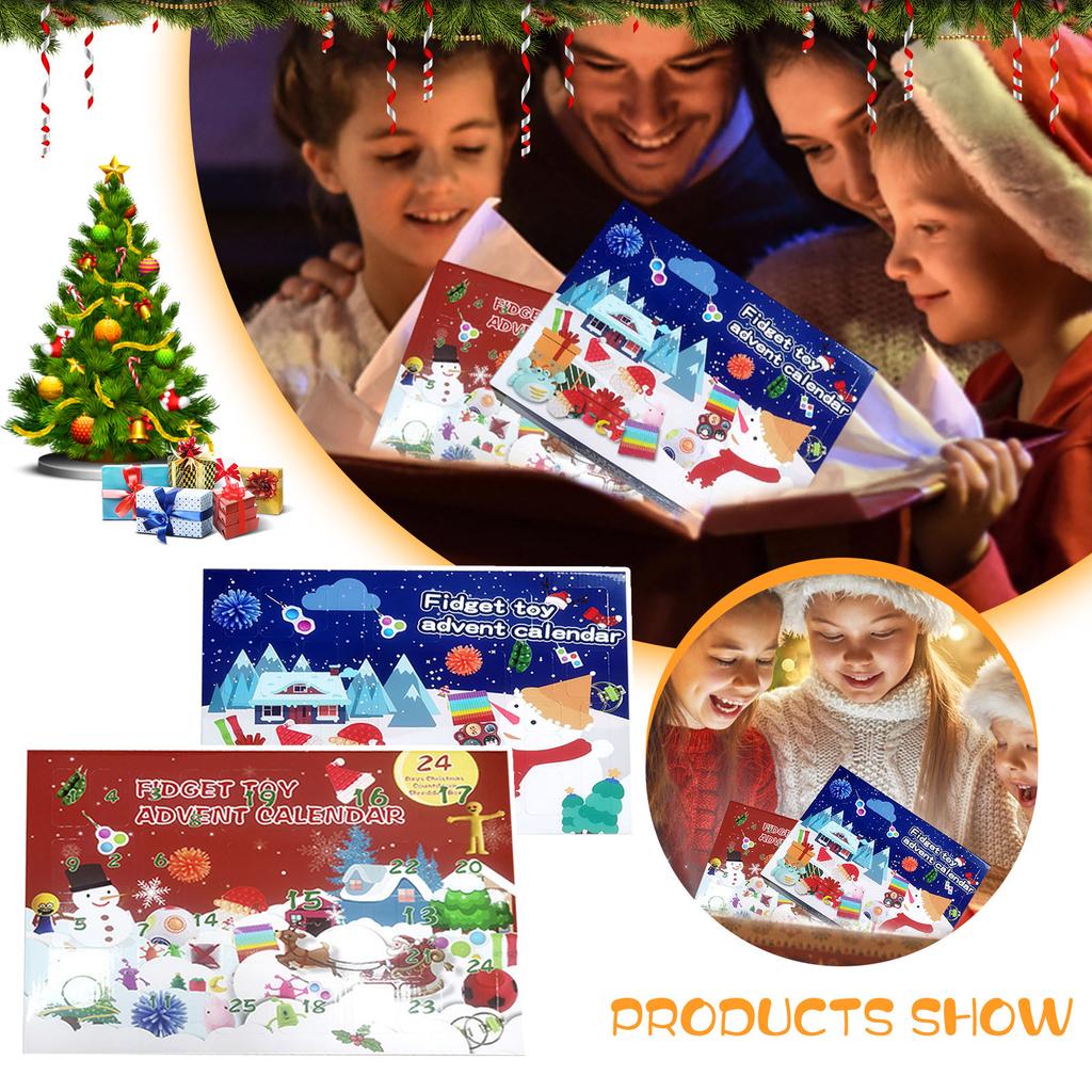 Special Sensory Toys Christmas Countdown Calendar Toys Set, Advent Calendar Gift Box For Xmas Holiday Party