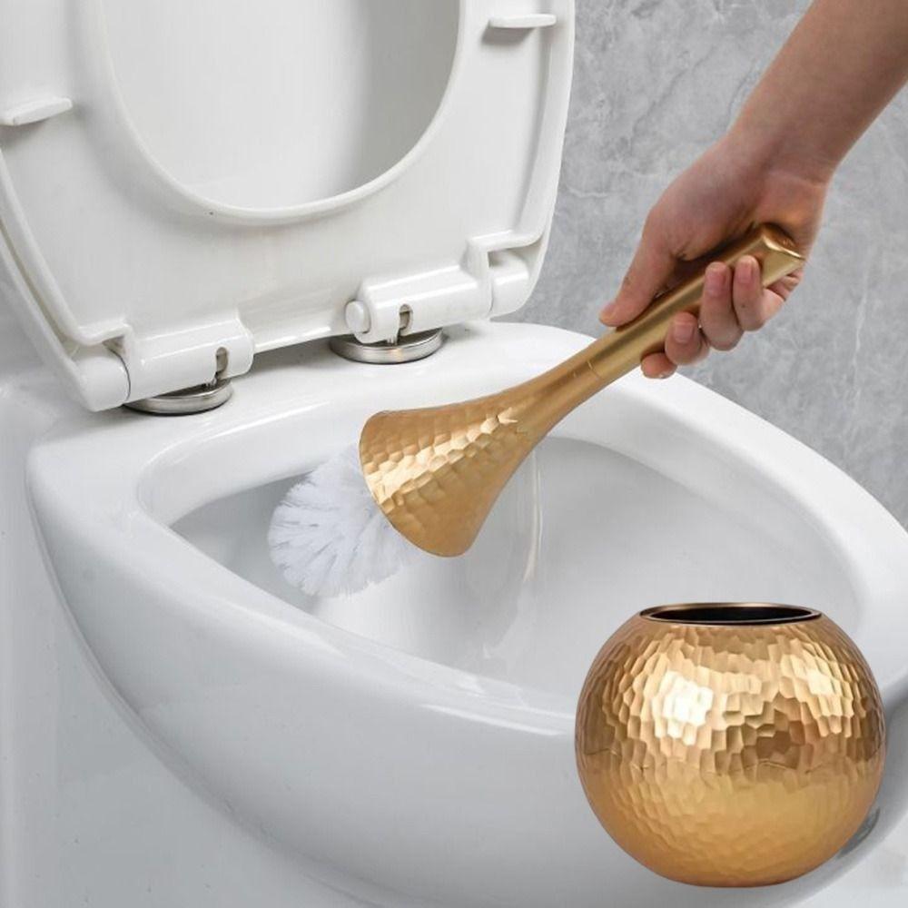 Leichtes Luxus Toilettenbürsten-Set Abnehmbarer Kopf Exquisiter Vertikaler Toilettenbürstenhalter Ergonomisch Kratzfest