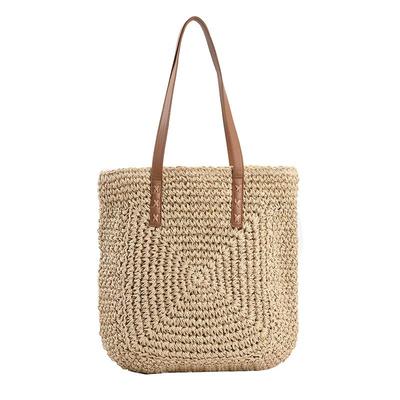 Summer Large Capacity Straw Shoulder Bag Rattan Beach Bags Woven Handle Bag