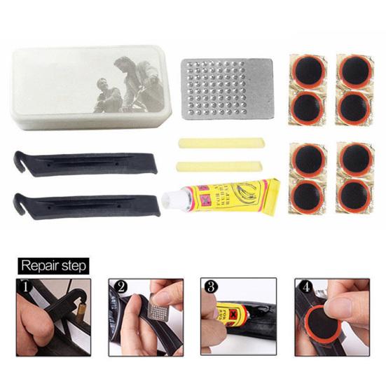 Tire Repair Kit Multifunctional 4 Tools Rubber Bicycle Tool Kit for Bike
