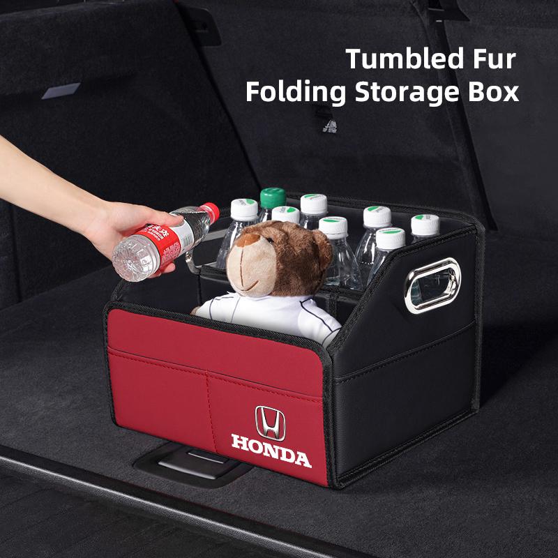 Leather Car Storage Box Trunk Folding Organized Case For Honda Civic Fit Jazz Accord Pilot CRV Odyssey Passport City Shuttle HRV